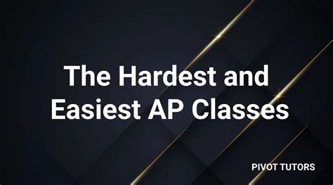 Ranking the Hardest and Easiest AP Classes – Pivot 